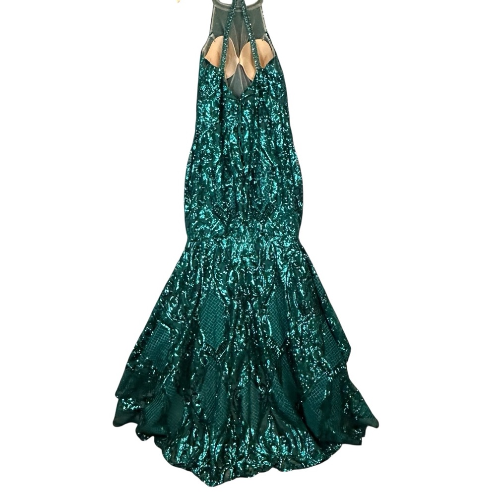 morilee madeline gardner formal prom green dress size 18 - Picture 2 of 15